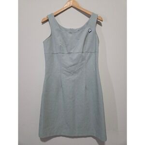 Vintage Victoria Ashley New York Dress Grayish Blue Butterfly Applique Size 9/10